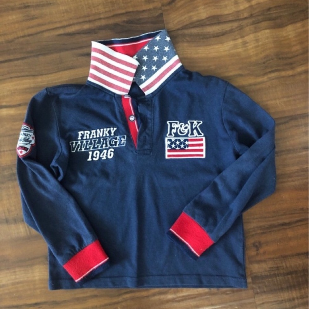 Branded long sleeve polo